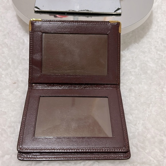 Cartier Leather Double ID Card Holder &free Earrings & Croc Stitch Keychain - Picture 5 of 11